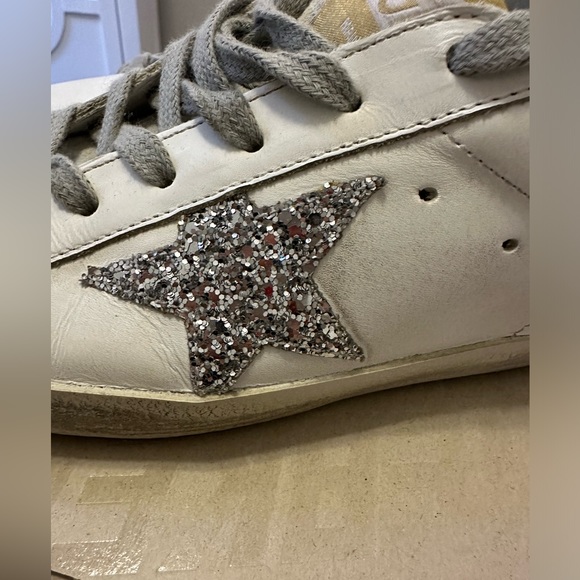 Golden goose superstar sneaker. Silver and gold. Size 5 - Picture 7 of 15